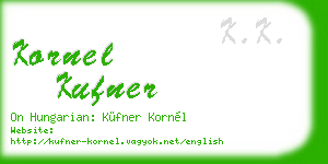kornel kufner business card